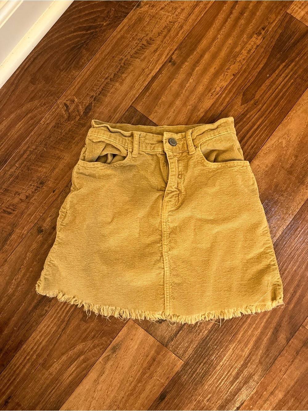 Mustard Corduroy A-Line Skirt - Women's - Picture 1 of 3